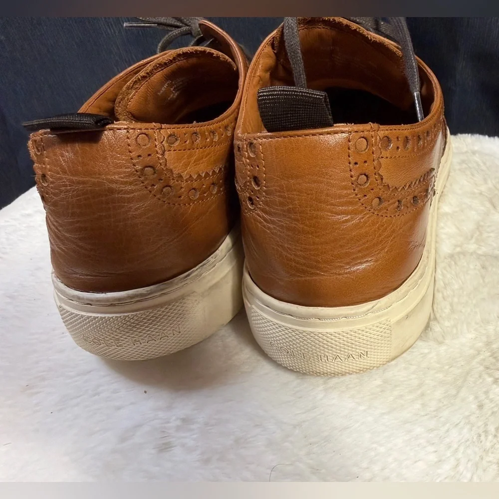 Cole Haan Men’s 8M Brown Leather Wingtip Oxford Sneakers Grand Series Shoes